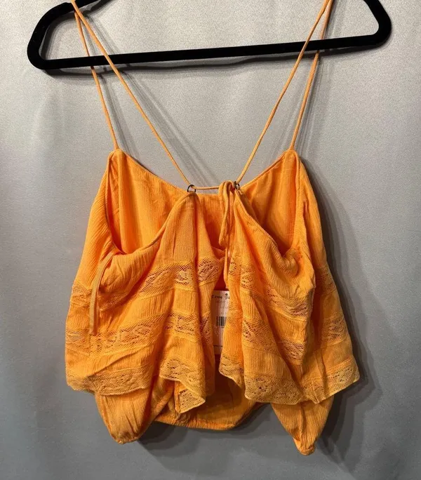 NWT Free People “Home Again” Cami size Large color Orange - Image 7