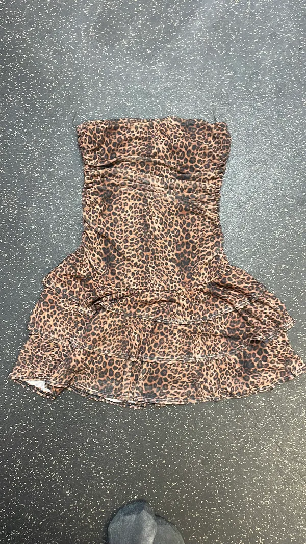 Leopard dress Brown Size L - Image 3