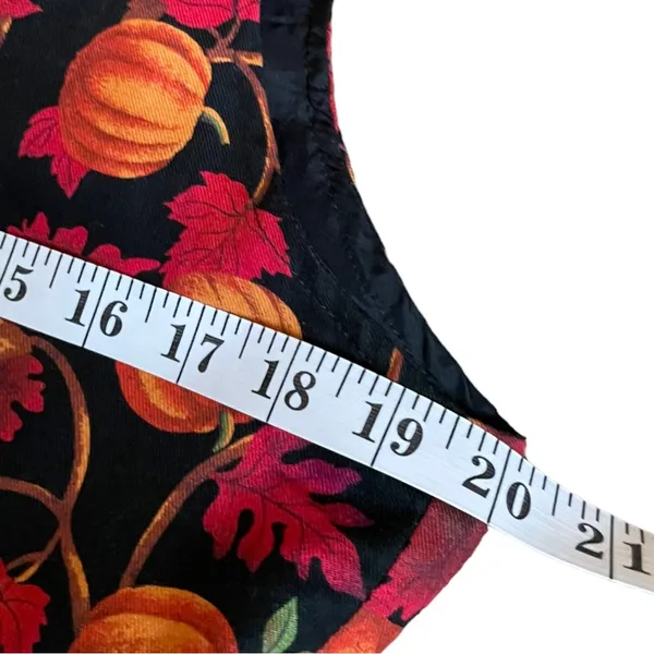 Vintage Talbot's Fall Pumpkins Print Vest Women's Size Medium - Image 7