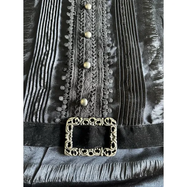 Anna Sui Target 20th Anniversary Black Lace Dress Small S Drop Waist Whimsigoth - Image 8