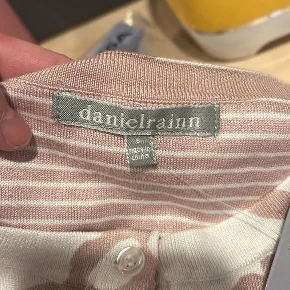 Daniel Rainn Jude Contrast Cuff Button‎ Front Cardigan Blush Color small - Image 4