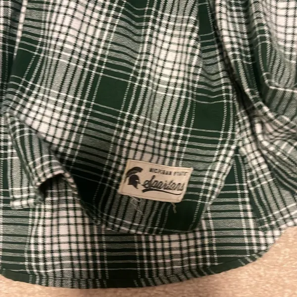 Michigan state flannel Green Size L - Image 3