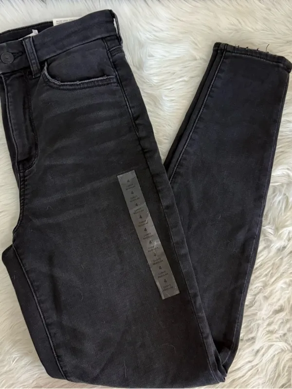 American Eagle Curvy Super High Rise Jegging Black Size 4 NWT Next Level Stretch - Image 3