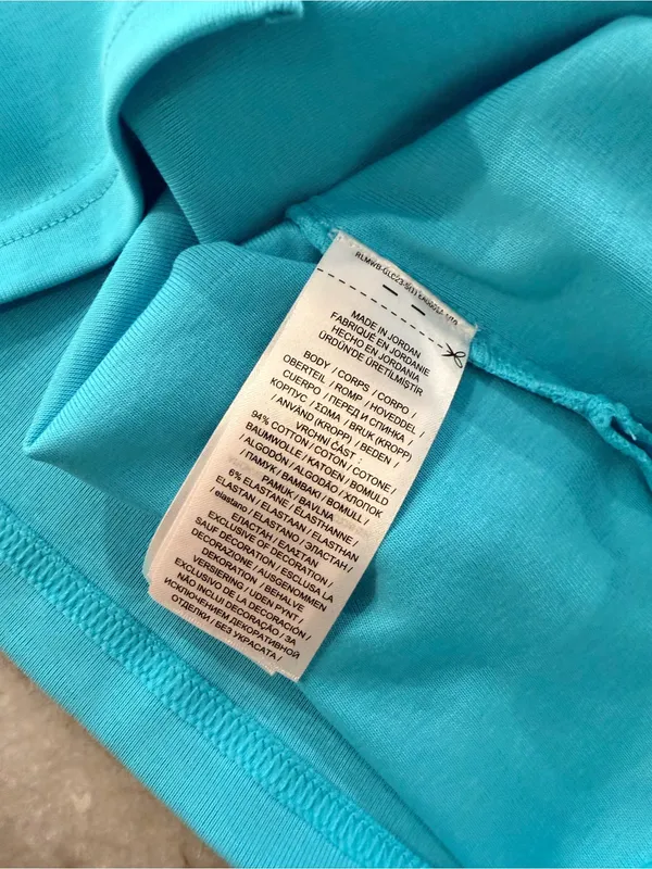 NWOT LRL Lauren Ralph Lauren Size S Blue Boat Neck Cuffed Sleeve Top Cotton - Image 10