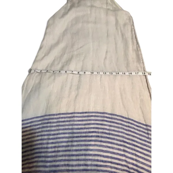 C&C California 100% Linen Stripe Maxi Dress XS Coastal Boho Summer Slip Dress - Image 7