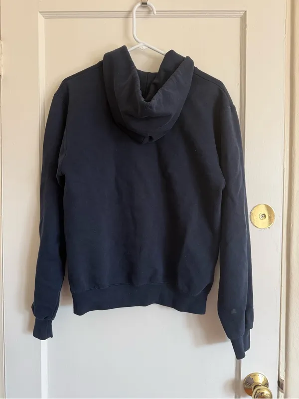 Champion Navy Berkeley Pullover Hoodie with Gold Lettering - Image 4