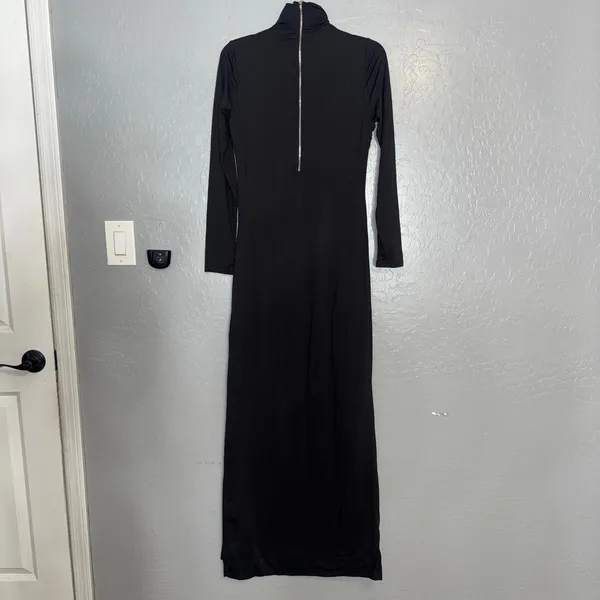 BUMPSUIT maternity turtleneck maxi dress, Black, L - Image 2