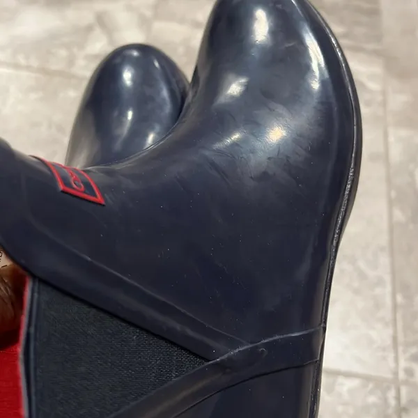 Charter Club Cloudburst Outdoor Stretch Rain Boots in Navy EXCELLENT - Image 9