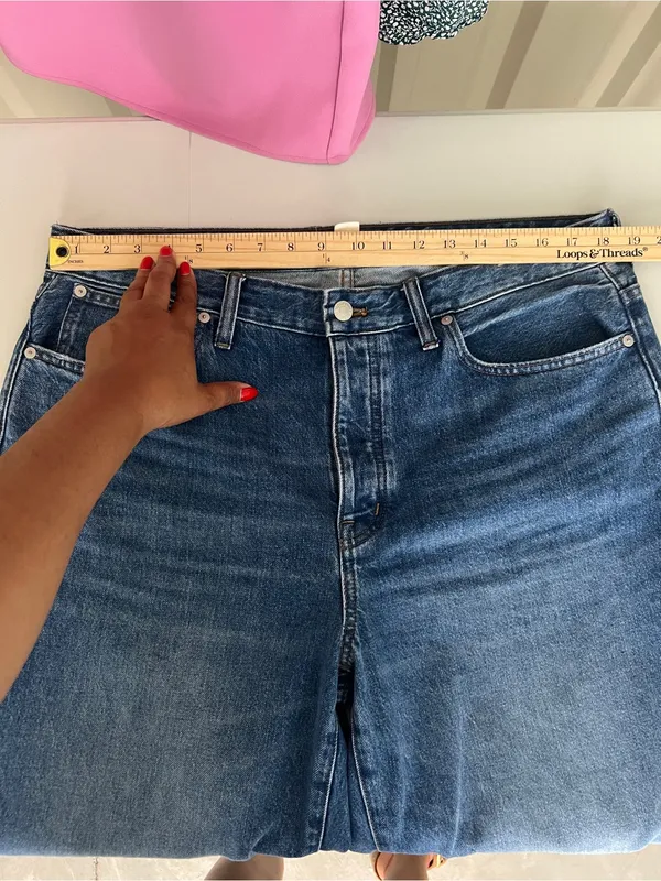 Madewell Low-Slung Curvy Straight Jeans 100% Cotton Denim Size 31‎ - Image 10