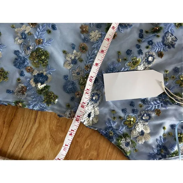 Blue sequence flower dress size medium - Image 6