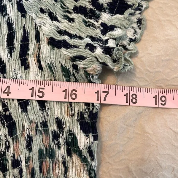 Mystree Womens Animal Print Smocked Slit Summer Maxi Dress Black Green Large‎ - Image 7