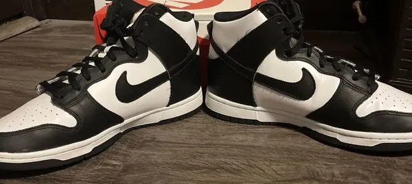 Nike Dunk High Black White Size 9 - Image 3