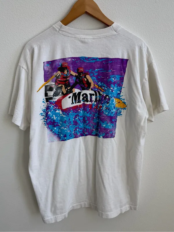 Vintage 90's Marlboro Miles Adventure Team Rafting Adult XL T-Shirt Made USA - Image 12