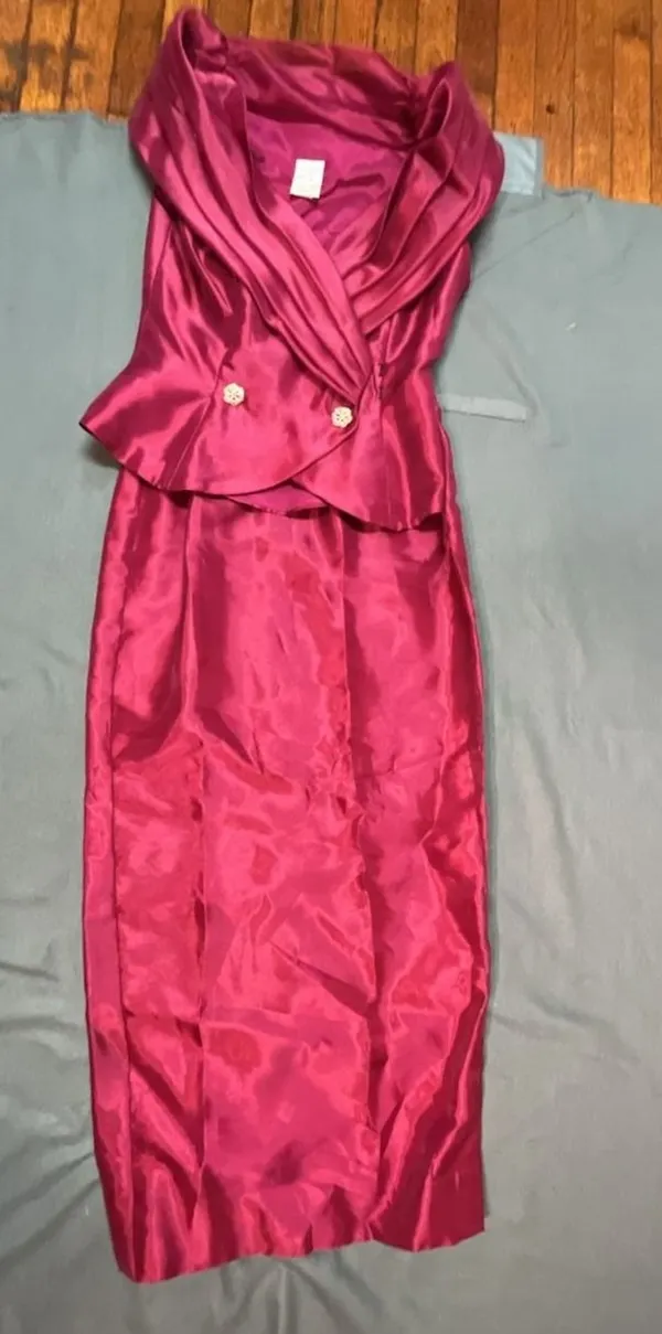 Watters And Watters Two Piece Cocktail Dress Pink - Image 2