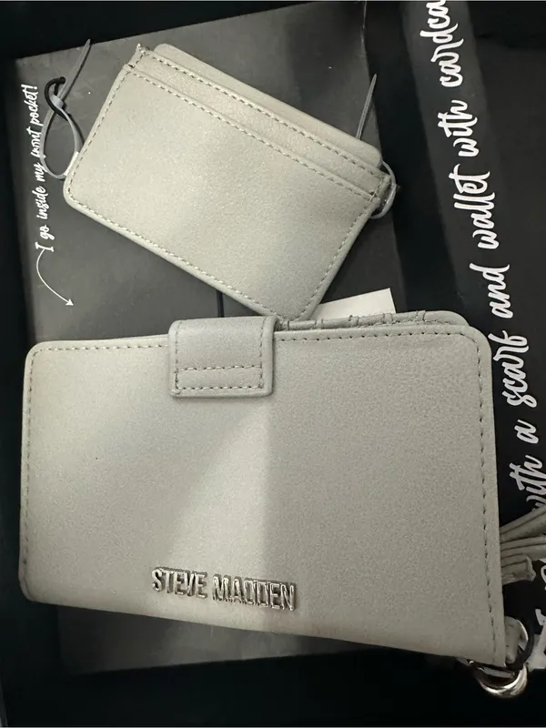 Steve Madden Light Gray Wallet with Cardholder Set NWT - Image 2