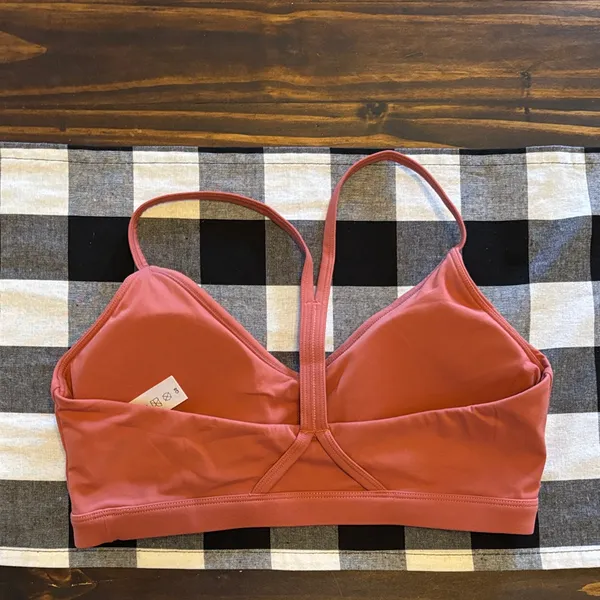 Dusty rose large padded fitness bra - Image 2