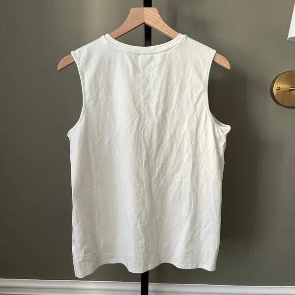 Lululemon Organic Cotton Crewneck Tank Top Size Large Bone - Image 4