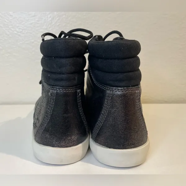 Timberland Women’s Dausette Black Silver Leather Casual Sneakers Boots Size 7‎ - Image 6