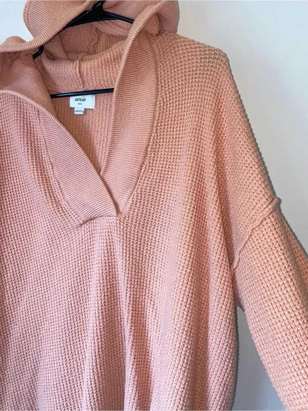 Aerie CozyUp Waffle Sweater Hoodie - Image 4