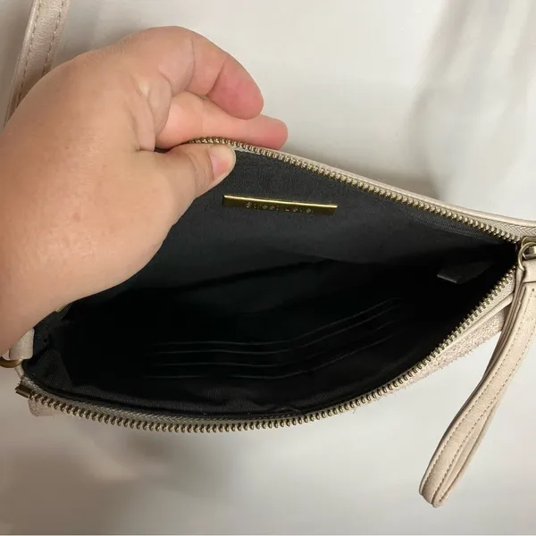Street level faux Suede crossbody‎ purse gray - Image 3