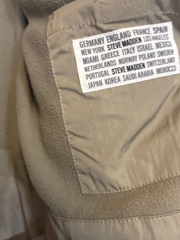 Steve‎ Madden Tan Longer Length Puffer Coat Size XL - Image 7