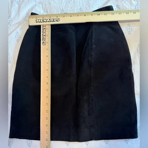 Vintage Wilsons Suede Leather Black Mini Skirt Women’s size 4‎ - Image 10