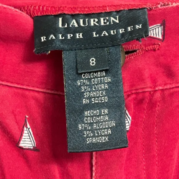 Ralph Lauren Red Sailboat-Print Dress Capris - Image 5