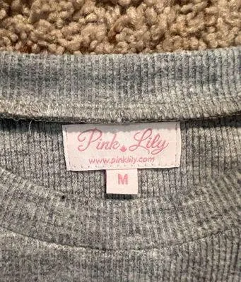 Pink Lily Gray Puff Sleeve Bodysuit - Image 5