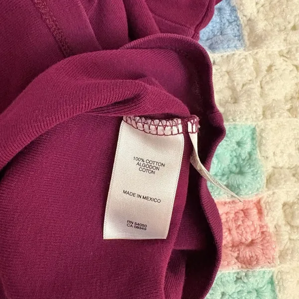 Jones New York Signature Long Sleeve Shirt Size XL Purple Cotton Crewneck - Image 5