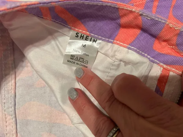 Purple And Orange Tiger Shorts Size M - Image 2