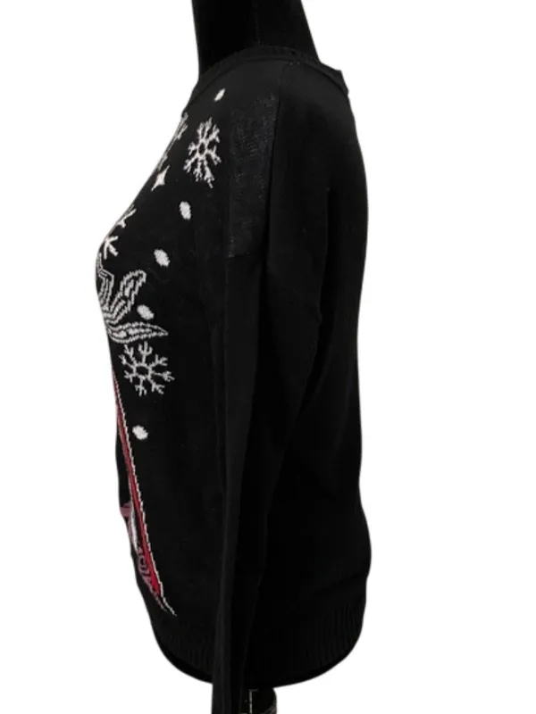 Disney Nightmare Before Christmas Jack Sally Sweater Unisex Medium Black Knit - Image 4