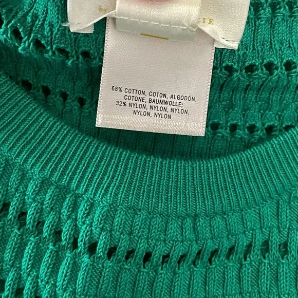Anthropologie MAEVE Promenade Pointelle‎ Knit Dress Solid Green Flirty X-Small - Image 13