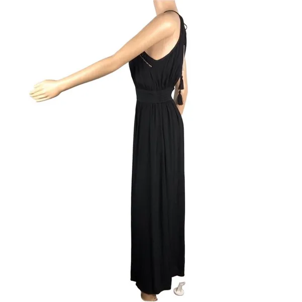 LOVESTITCH Beaded Maxi Dress Sz S Black Feminine Retro Boho Party Whimsycore NWT - Image 8