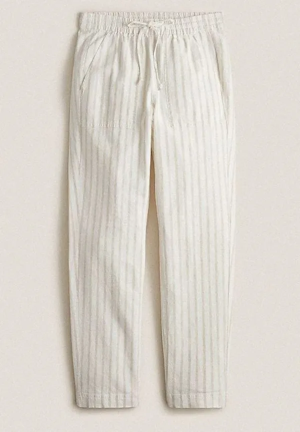 J.Crew Soleil pant in striped linen Size L - Image 3