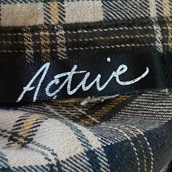 Active Western Cut Flannel Shirt Brown Size XS - Image 8
