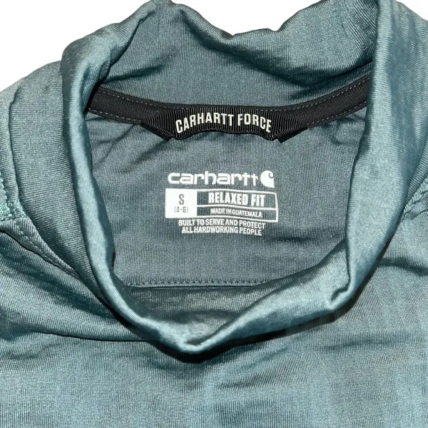 Women’s Carhartt Force Relaxed Fit Long-Sleeve Pullover Green Sz Sm - Image 5