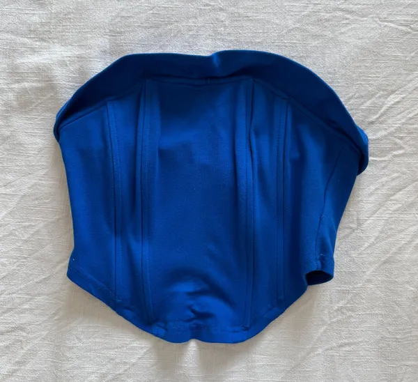 Blue Strapless Top Size 10 - Image 2