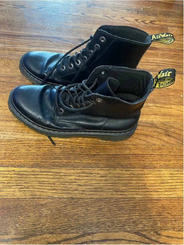 Dr Martens 1460 Combat Boots Leather Lace Up Grunge Punk 90s Y2K Indie Sleaze - Image 2
