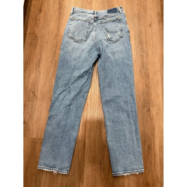 Abercrombie & Fitch 90s Straight Ultra High Rise Jeans Light Wash 30 crossover - Image 2