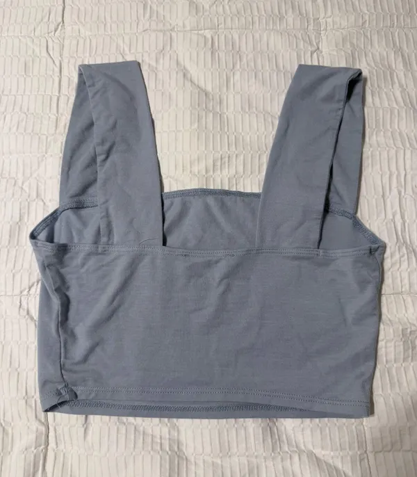 Reformation Jeans Blue Crop Tank Top Women Small Square Neckline - Image 2