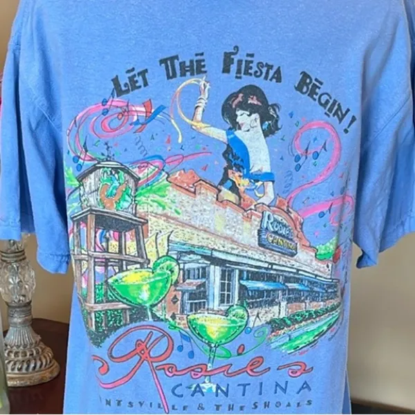 Comfort Colors Rodies Mexican Cantina with Fiesta Design Boyfriend Tee - Image 2