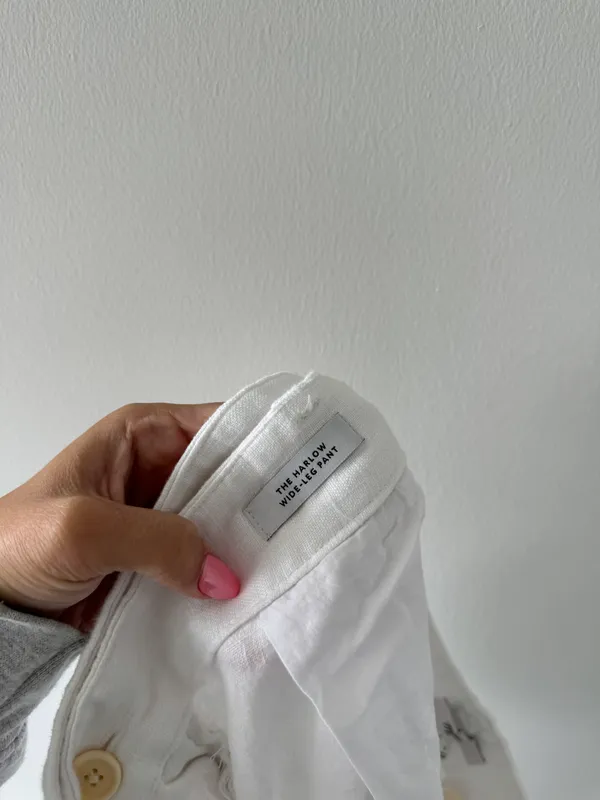 Madewell NWT White Harlow Wideleg Linen Pants 8 - Image 9