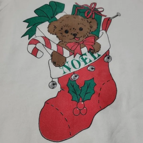 90's Vintage Jerzees Sweatshirt Size Small Vintage Christmas Sweatshirt Graphic Print Sweatshirt - Image 4