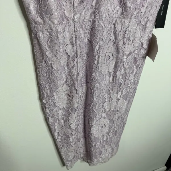 NWT Lulu's Normani Lavender Lace Sleeveless‎ Dress Small Romantic Soft Glam - Image 4
