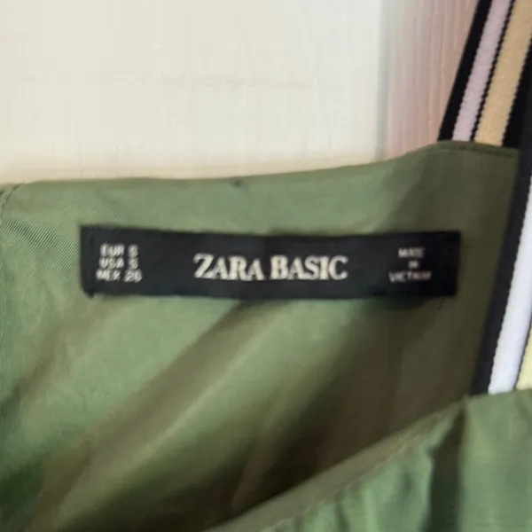 Zara Green High Low Sundress for Wedding Guest - Image 2