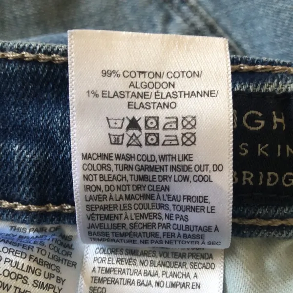 NEW Lucky Brand High Rise Raw Hem Bridgette Skinny Blue Jeans 8/29 - Image 8