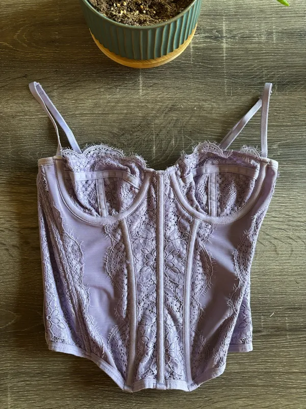 Urban Outfitters Lavender Corset Top - Image 3