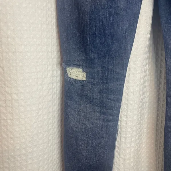 American Eagle Outfitters Ripped Blue Skinny Jeans - Image 6