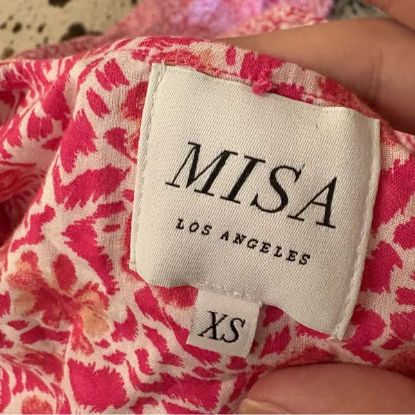 MISA LOS ANGELES‎ Betsee Midi Dress Floral Button Down Cotton Dress Size XS - Image 7