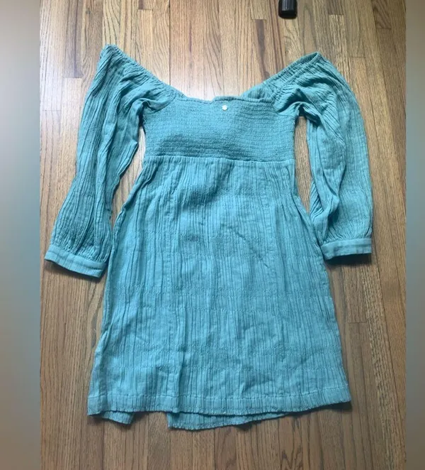 NWT Roxy moonlight shorts solid mineral blue small dress - Image 6